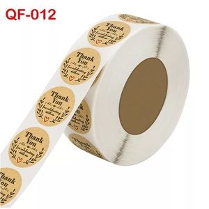 I Inch 500PCS Custom Thank You Label Sticker Roll